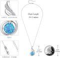 wholesale 925 Sterling Silver & Opal Phoenix Necklace for Women - Luck & Renewal Symbol, Hypoallergenic Jewelry Gift for Mom Wife Daughter Sister (23.5x13mm, 2.18g)-0-5