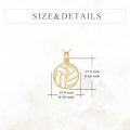 wholesale 14K Gold Basketball Cross Sports Pendant Necklace - 2 Tone Religious Gifts for Women and Men-0-3
