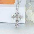 wholesale S925 Sterling Silver Mustard Seed Cross Necklace, 21-30mm, Irish Jewelry Gift for Women & Men-0-3