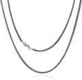 wholesale 925 Sterling Silver Franco Chain Necklace - Italy Made 2 mm Width (Length: Choose from 45-73 cm)-0-0