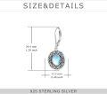 wholesale 925 Sterling Silver Moonstone Leverback Dangle Drop Filigree Earrings for Women-0-3