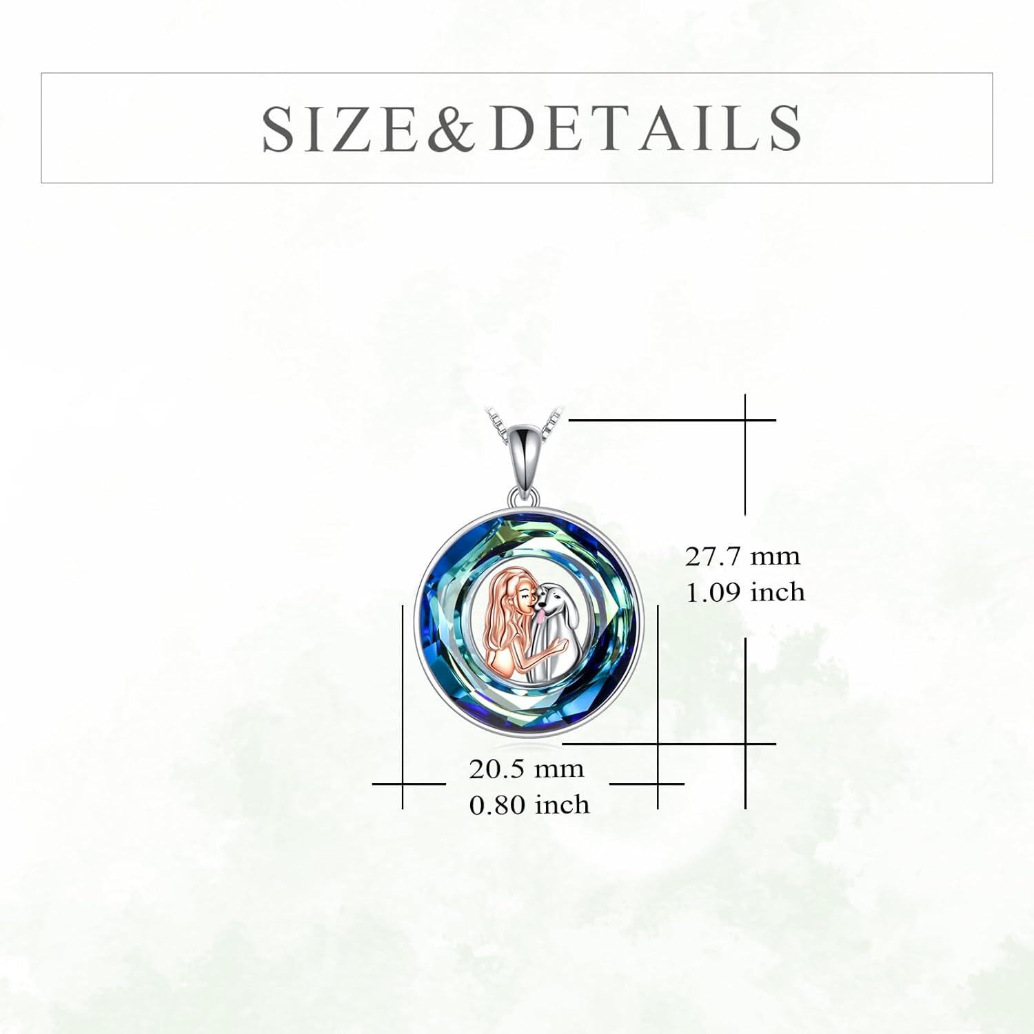 Sterling Silver Crystal Animal Necklace Pendant Jewelry Gift for Women-0-5
