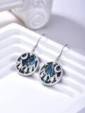 wholesale TOUPOP Tree Of Life Earrings 925 Sterling Silver Abalone Shell Tree Of Life Dangle Earrings Religion Jewelry Gifts For Women Christmas -0-1