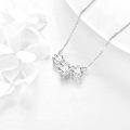 wholesale 14k Three Stone Lab Diamond Necklace Wholesale With Elegant Chain-0-9