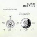 wholesale 925 Sterling Silver Tree of Life Triquetra Knot Pendant Necklace-0-4