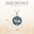 wholesale 925 Sterling Silver Abalone Shell Celtic Knot Tree of Life Pendant Necklace-0-4