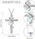 wholesale Sterling Silver Urn Cross Necklace for Ashes Cremation Jewelry with Funnel Kit-0-19