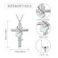 wholesale 925 Sterling Silver Butterfly Cross Keepsake Pendant Urn Necklace with Funnel Set-0-19