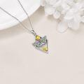 wholesale 925 Sterling Silver Butterfly Pendant With Sun And Moon Elements-0-3