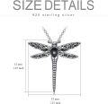 wholesale Sterling Silver Stone Dragonfly Urn Necklace for Ashes w Filling Tool-0-26