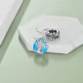 TOUPOP Sterling Silver Crystal Tree Of Life Family Dangle Earrings-0-4