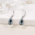 wholesale 925 Sterling Silver Labradorite Teardrop Celtic Filigree Leverback Earrings-0-3