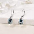 wholesale 925 Sterling Silver Labradorite Teardrop Celtic Filigree Leverback Earrings-0-3