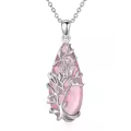 TOUPOP Sterling Silver & Opal Necklace-0-0