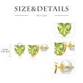 wholesale 14k Gold Heart Shaped Birthstone Stud Earrings For Women-0-5
