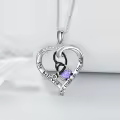 TOUPOP Sterling Silver Birthstone Stethoscope Necklace Gift For Nurse-0-3