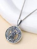 wholesale 925 Sterling Silver Saint Michael Archangel Medal Pendant Necklace for Women and Men-0-4