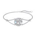 TOUPOP Sterling Silver Stone Tree Of Life Mountain Bracelet For Women-0-0