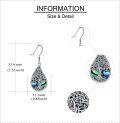 wholesale 925 Sterling Silver Abalone Shell Celtic Tree Of Life Teardrop Dangle Earrings-0-4