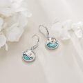 wholesale 925 Sterling Silver Turquoise Mountain Earrings with Mustard Seed Dangle Drops for Skiers Hikers Campers Climbers & Nature Lovers-0-2