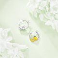 wholesale 925 Sterling Silver Lemon Hoop Earrings-0-1
