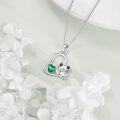 wholesale Sterling Silver Penguin Heart Necklace Sister Friendship Jewelry Gift for Women-0-3