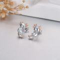 wholesale 925 Sterling Silver Axolotl Stud Earrings - Adorable Cartoon Fish  for Girls and Women-0-1