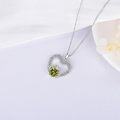 wholesale 925 Sterling Silver Peridot Irish Claddagh Necklace - 20mm Heart Pendant with 18+2 Chain - Gift for Her, Mother, Wife, Friend, Daughter, Sister - Love, Friendship, Loyalty Symbol - Birthday, Anniversary, Christmas-0-2