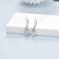 wholesale 925 Sterling Silver Cat Drop Earrings with Leverbacks for Women and Girls-0-1