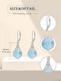 wholesale Sterling Silver Celtic Teardrop Drop Earrings Jewelry Gifts for Women-0-17