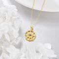 wholesale 10K Gold Evil Eye Pendant with Stars and Moon Necklace for Women-0-3