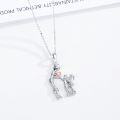 wholesale 925 Sterling Silver Mother and Child Heart Pendant Necklace-0-1