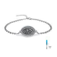 wholesale 925 Sterling Silver Oval Locket Bracelet Wholesale With Floral Engraving And Chain Clasp-03-March-Daffodil-03-March-Daffodil-03-March-Daffodil-Custom-03-March-Daffodil-Custom