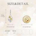 wholesale 925 Sterling Silver Sunflower Dangle Drop Charm Earrings for Women Gifts-0-4