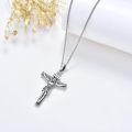 wholesale 925 Sterling Silver INRI Crucifix Pendant with Chain - Christian Jewelry for Men & Women-0-3