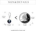 wholesale 14K Gold Black Freshwater Pearl Dangle Leverback Earrings for Women Bridesmaid Gift-0-10