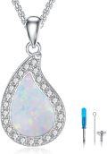 wholesale Sterling Silver Opal Urn Necklace for Ashes Cremation Jewelry-0-41