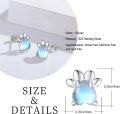wholesale 925 Sterling Silver Blue Opal Cat Claw Stud Earrings for Women - Hypoallergenic s-0-4