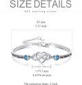 wholesale 925 Sterling Silver Love You to the Moon & Back Adjustable Infinity Heart Bracelet for Women-0-3