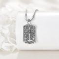 wholesale 925 Sterling Silver Nautical Anchor & Rope Design Dog Tag Pendant Necklace for Men Women-0-2