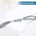 wholesale 925 Sterling Silver Turquoise Stone Lighthouse Charm Bracelet for Women Travel Friendship Graduation Jewelry-0-2