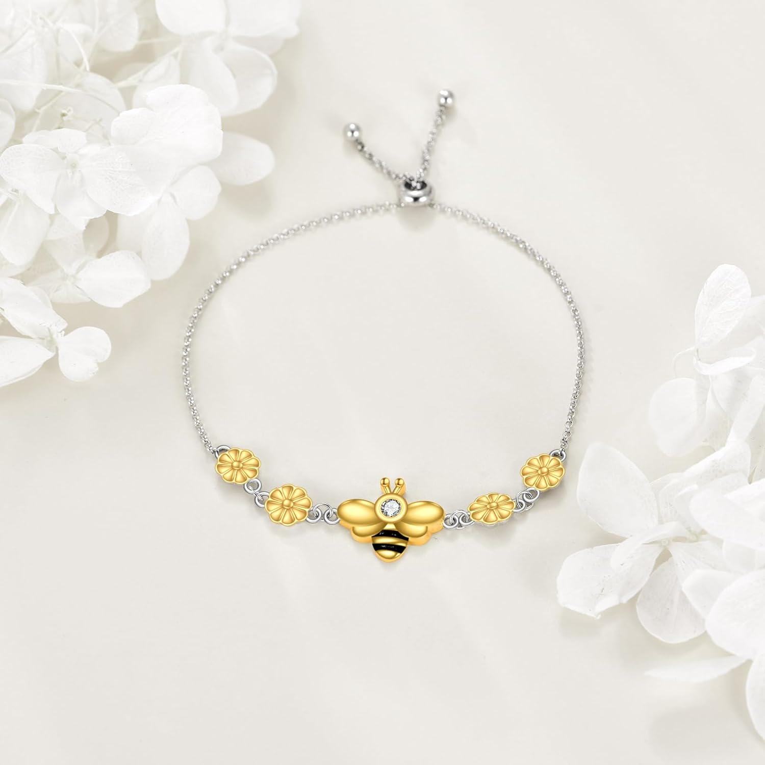  Silver Stone Adjustable Animal Bracelet for Women Girls Cute Jewelry Gift ( chars)-0-3