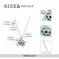 TOUPOP Sterling Silver Abalone Shell Turtle Pendant Necklace-0-2