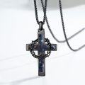 wholesale Sterling Silver Cross Necklace with Crown of Thorns Pendant Catholic Jewelry for Men Women-0-21