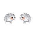 wholesale 925 Sterling Silver Hedgehog Rose Gold Nose Stud Earrings for Women Girls Minimalist  6mm Diameter-0-0