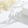 wholesale 925 Sterling Silver Celtic Knot Leverback Drop Earrings for Women & Girls - Vintage  Ideas for Mothers' Day-0-2