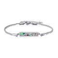 wholesale 925 Sterling Silver Abalone Shell Musical Note Design Bar Bracelet for Women-0-0