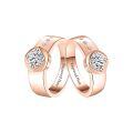 TOUPOP 10k 14k 18k Gold Moissanite Engagement Wedding Ring Set for Couples-0-7