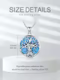 wholesale 925 Sterling Silver Tree of Life Turquoise Stone Pendant Necklaces Wholesale for Women Girls-0-1