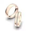 TOUPOP 925 Sterling Silver/10k/14k/18k Gold Moissanite Couple Wedding Ring Set-0-1